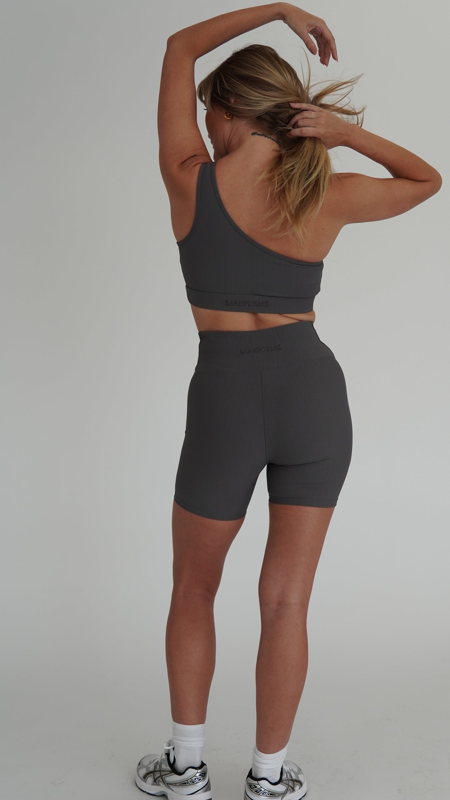 SCULPT V-WAIST BIKE SHORTS - SLATE