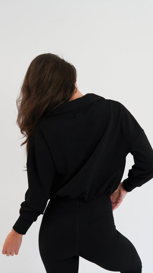 Chelsea Cropped Jumper - Black