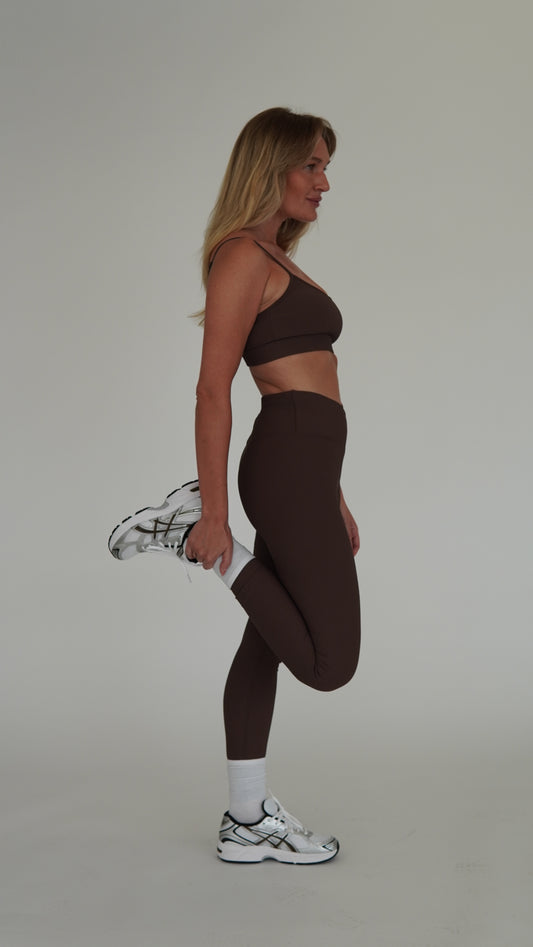 Sculpt V-Waist Full Length Leggings - Cacao